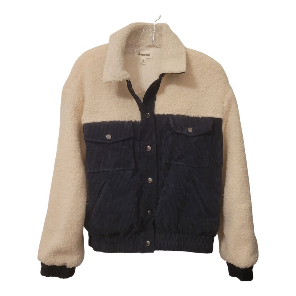 Womens  Merci Faux‎ Sherpa And Corduroy Jacket SZ Small Western Cowgirl